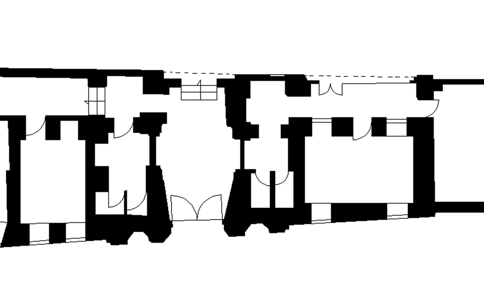 An architect's ward-plan drawing laid flat